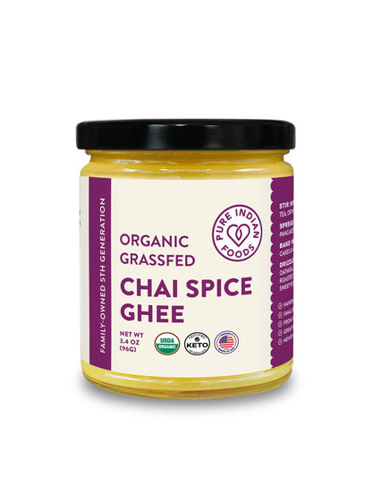 Chai Spice Ghee, Grassfed & Certified Organic - 3.4 oz