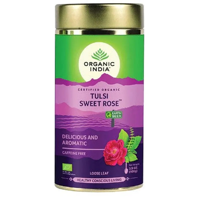 Tulsi Sweet Rose Tea Canister