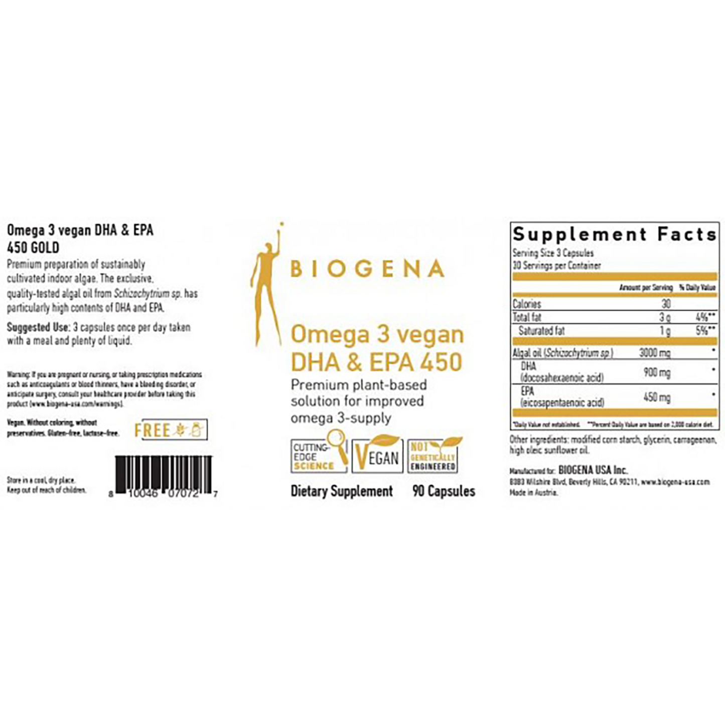 Omega 3 DHA & EPA Vegan GOLD