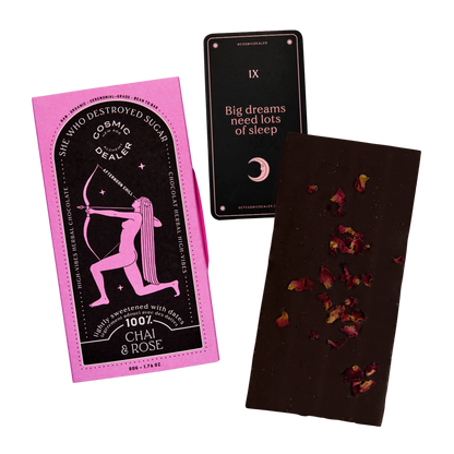 100% Dark Chocolate Bar - Afternoon Chill (Chai Rose)