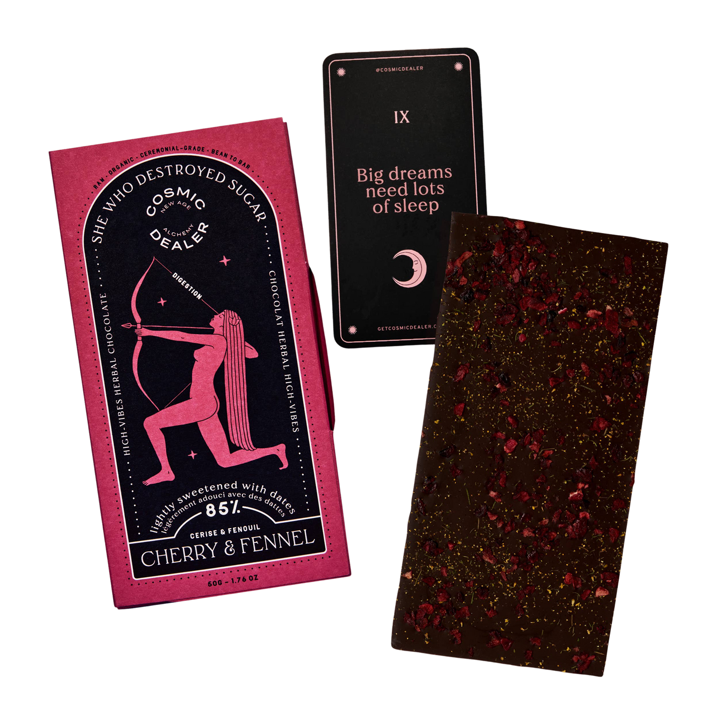 85% Dark Chocolate Bar - Digestion (Cherry & Wild Fennel)