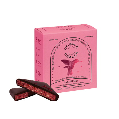 Box of 4 nut butter chocolates Raspberry