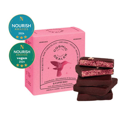 Box of 4 nut butter chocolates Raspberry