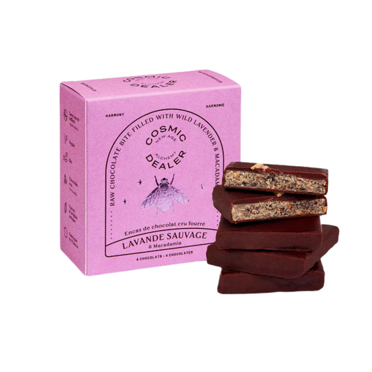 Box of 4 nut butter chocolates  Wild Lavender & Macadamia