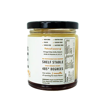 Organic grass-fed Ghee Vanilla Maple Chai 9 oz