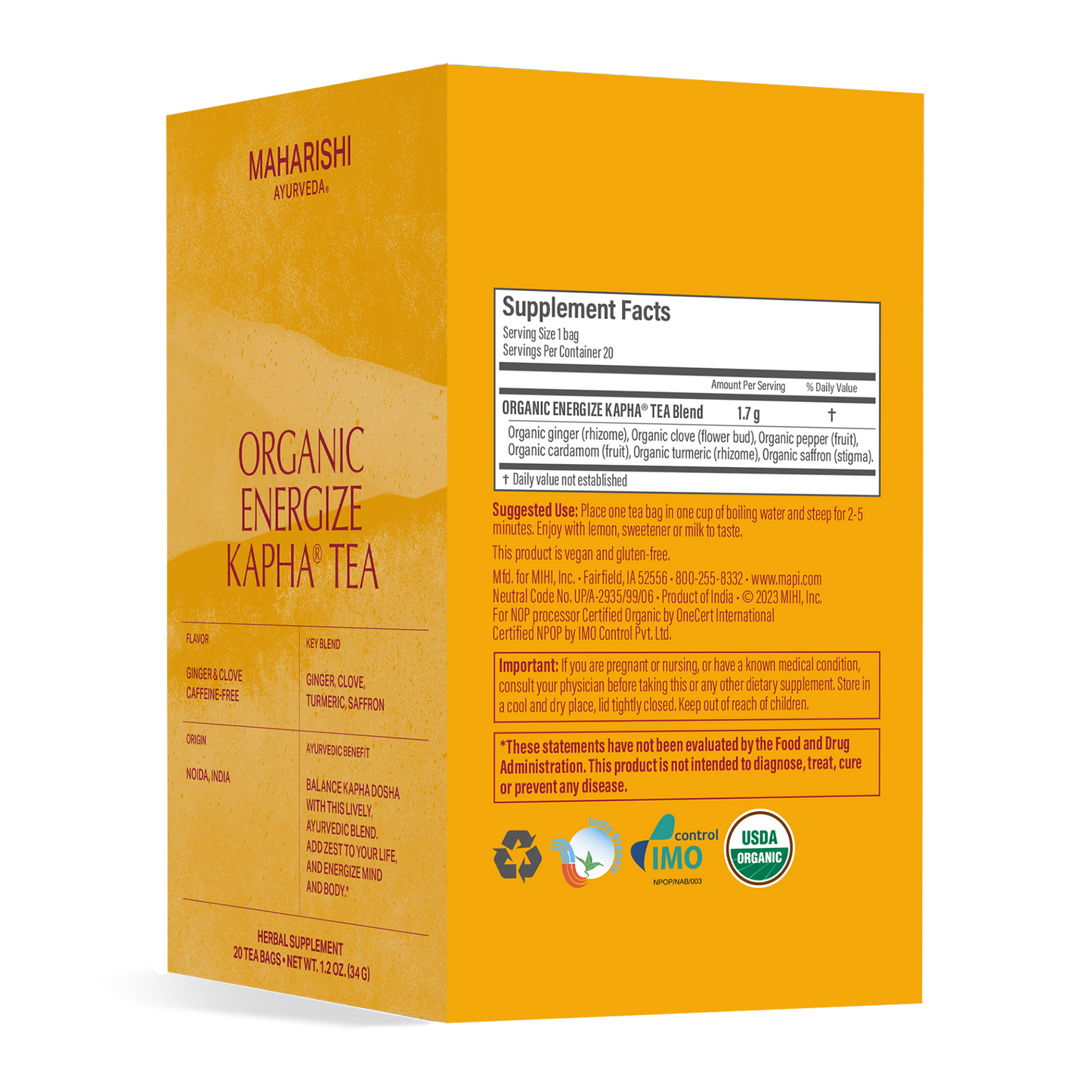 Organic Energize Kapha® Tea