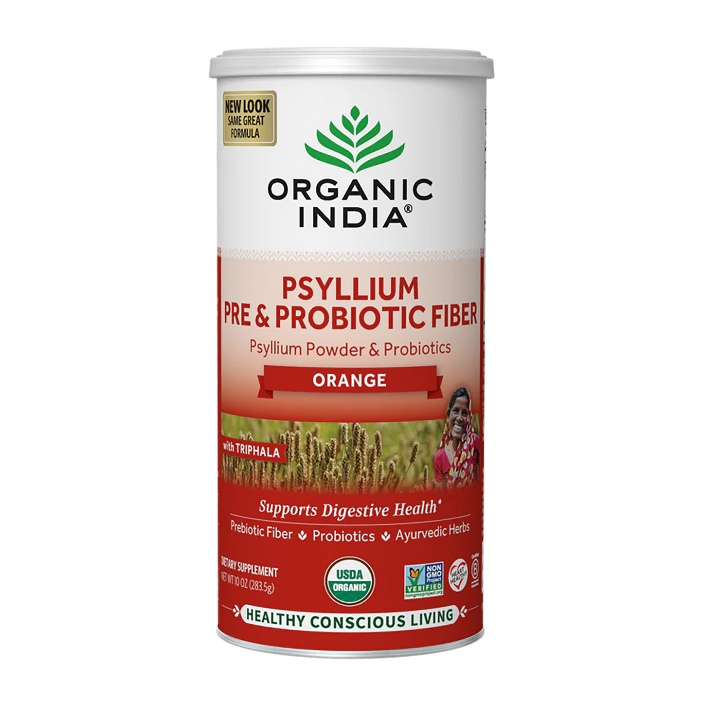 Psyllium Pre & Probiotic Fiber Orange Canister