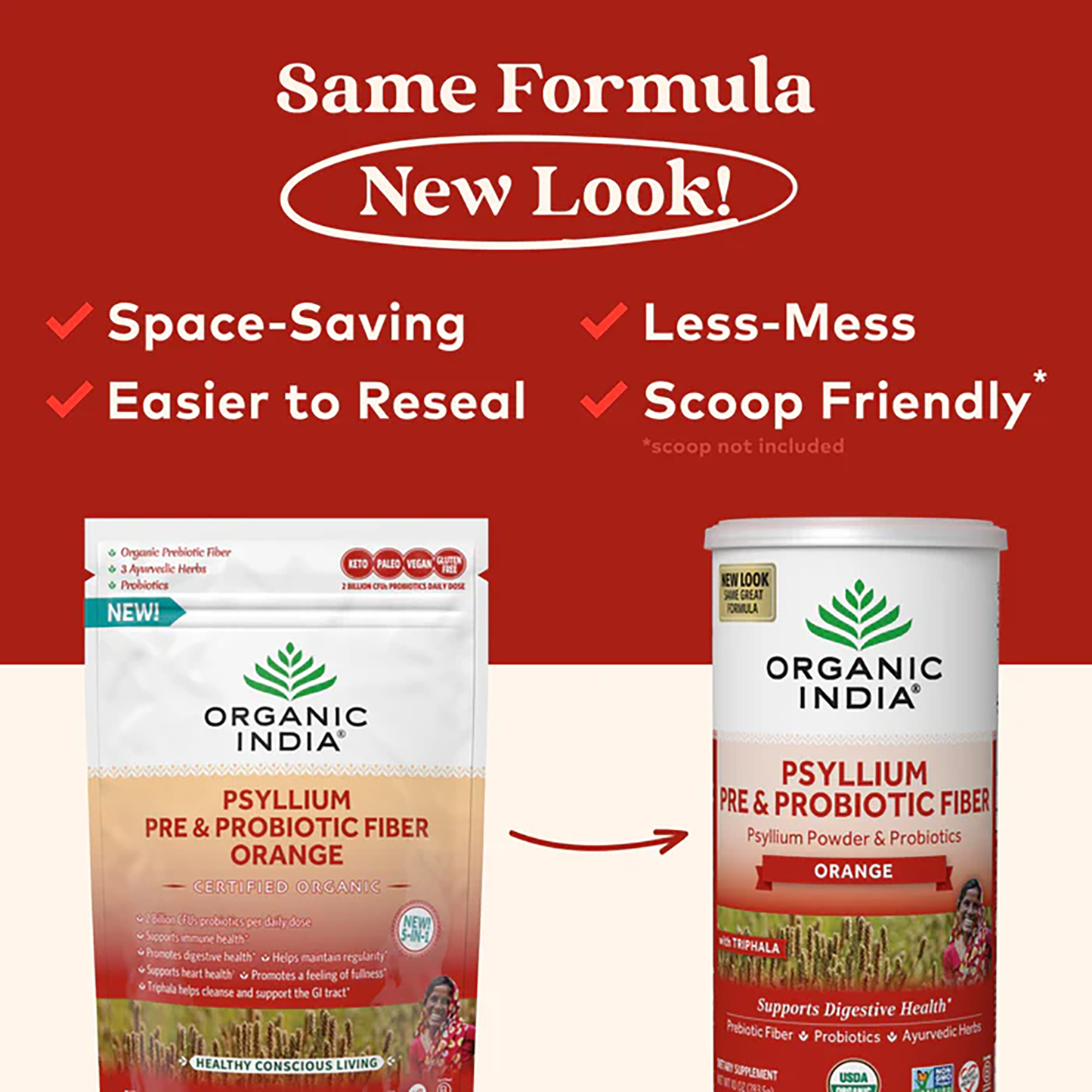 Psyllium Pre & Probiotic Fiber Orange Canister