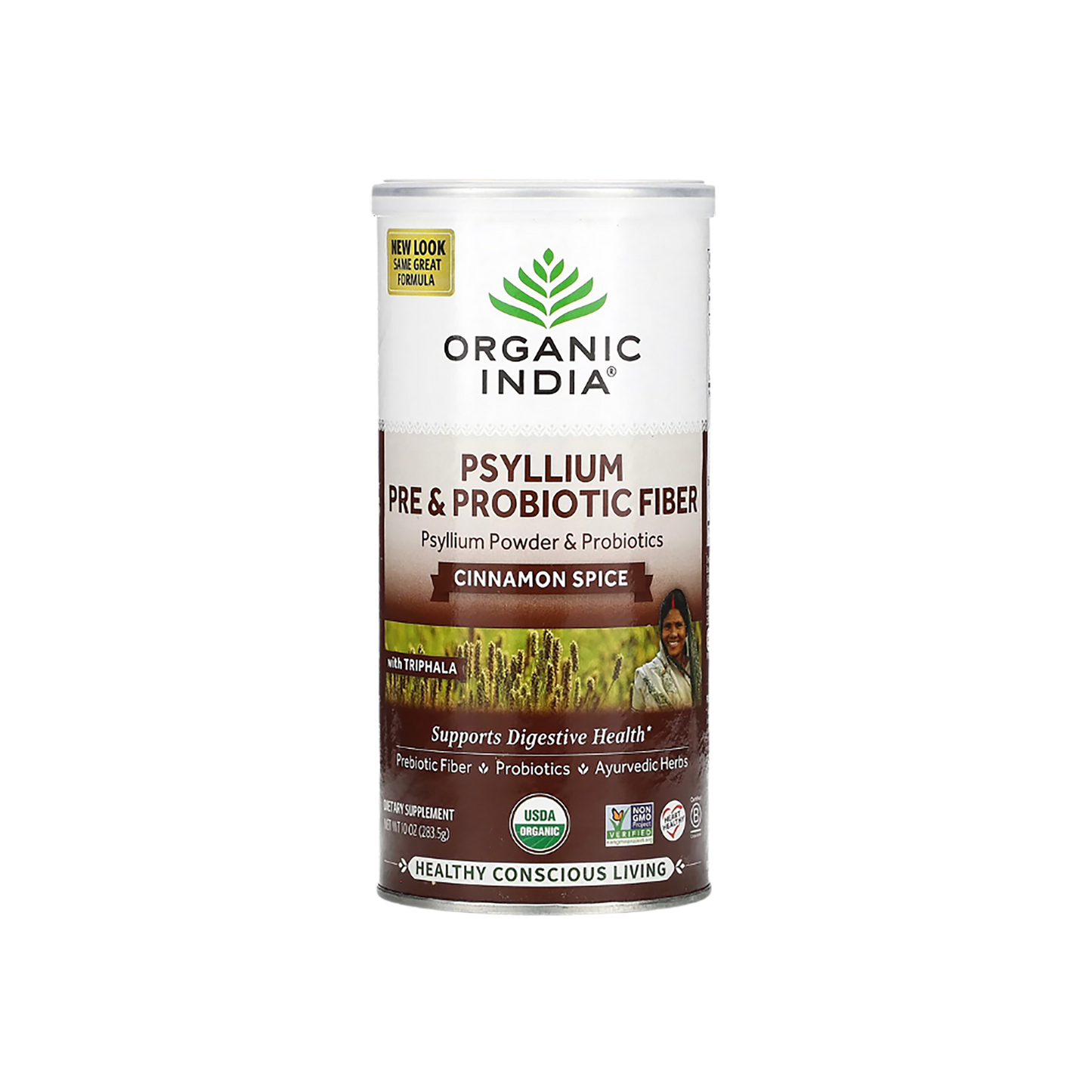 Psyllium Pre & Probiotic Fiber Cinnamon Spice Canister