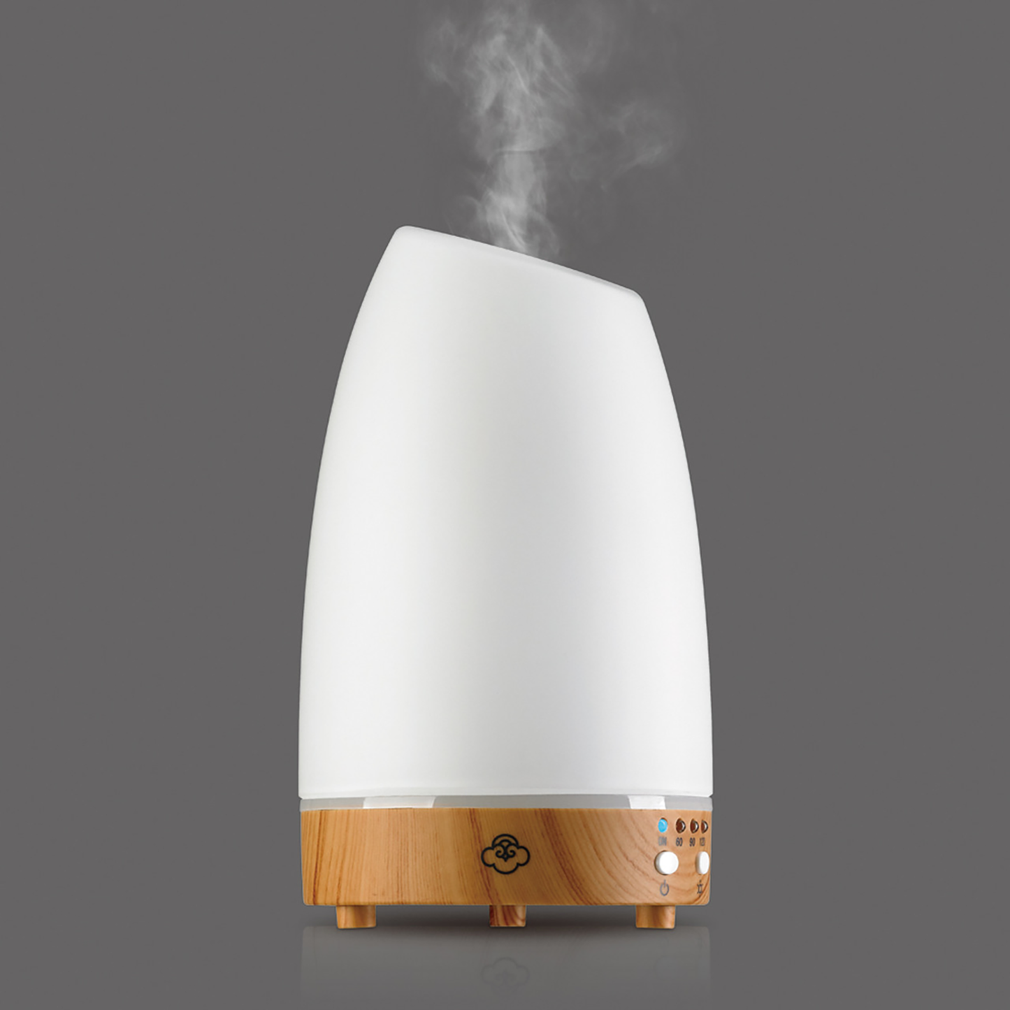 Astro White Small 90 - Glass / Light Wood Base Diffuser