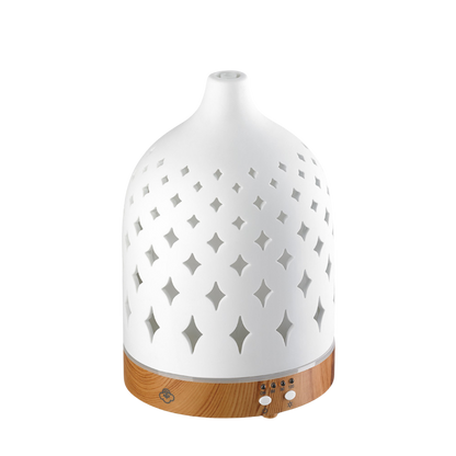 Nova White Ceramic 90 Lightwood Base Diffuser