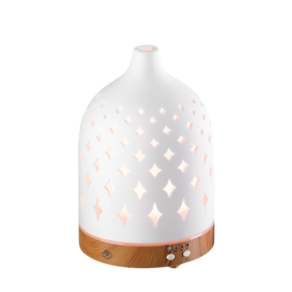 Nova White Ceramic 90 Lightwood Base Diffuser