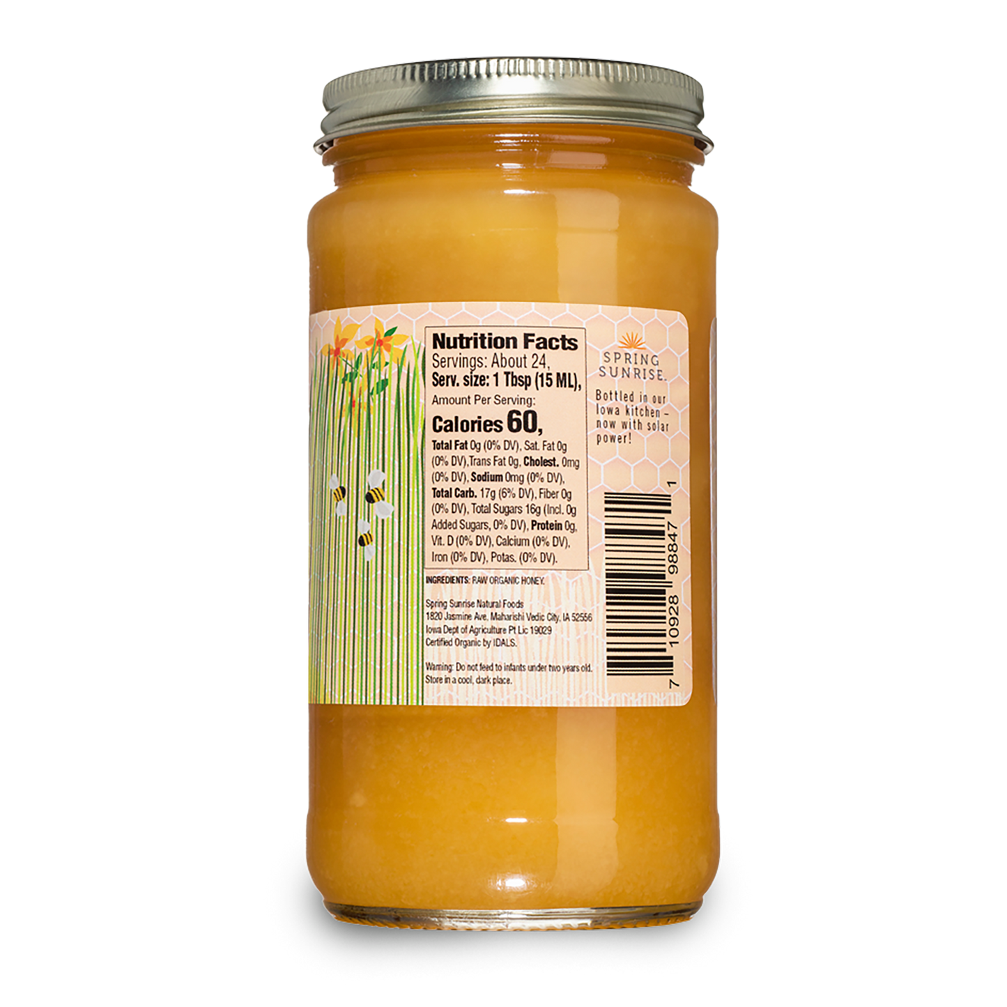 Raw Organic Honey 18oz