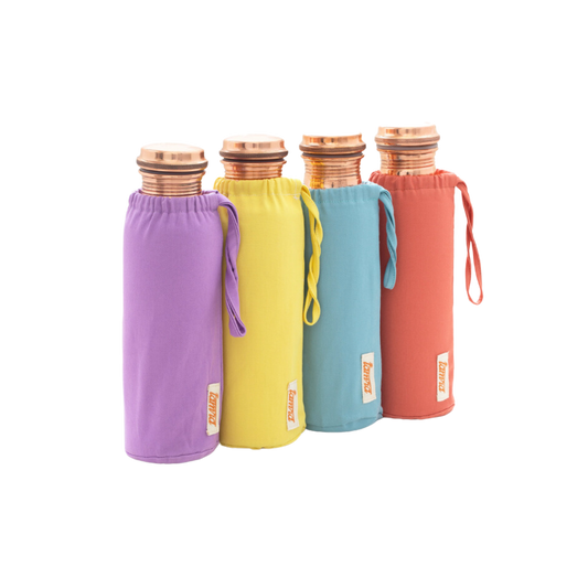 Canary Cotton Copper Water Bottle Sleeve