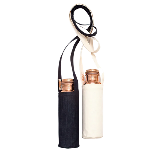 Natural Copper Water Bottle Tote