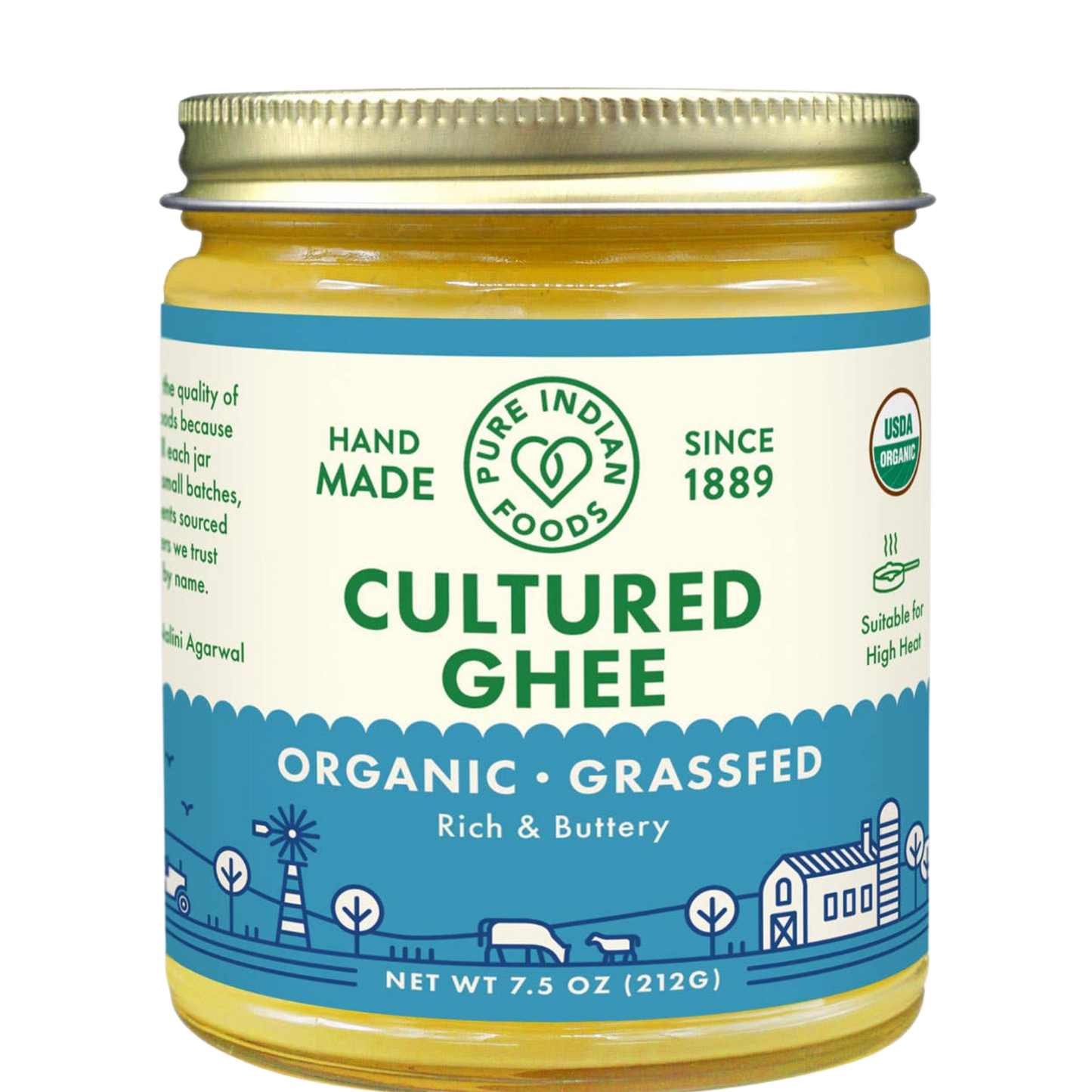 Cultured Ghee, Grassfed and Certified Organic