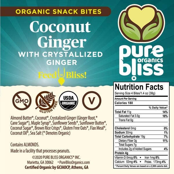 Coconut Ginger Almond Butter - 4.0oz